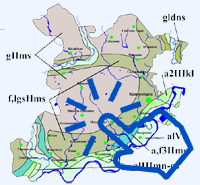 Геологическая карта дочетвертичных отложений Красногорского района Московской области